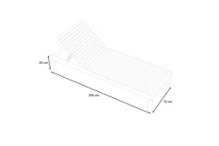 Clearance Tasmania Gartenliege, dunkelgrau, Alu/Eukalyptus, wasserabweisend, verstellbare Rückenlehne, FSC®-zertifiziertes Produkt Gartenliegen|Aluminium-Gartenmöbel