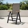 Tasmania Klappstuhl, anthrazit/grau, Alu/Eukalyptus/Textilene, klappbar, FSC®-zertifiziertes Produkt Aluminium-Gartenmöbel|Gartenstühle & Gartensessel