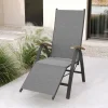 Tasmania Relaxsessel, Dunkelgrau, Alu/Eukalyptus, atmungsaktiv,, FSC®-zertifiziertes Produkt Aluminium-Gartenmöbel|Gartenstühle & Gartensessel