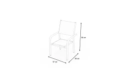 Online Tasmania Stapelstuhl, Dunkelgrau, Aluminium, stapelbar, pflegeleicht, hohe Belastbarkeit, witterungsbeständig Aluminium-Gartenmöbel|Gartenstühle & Gartensessel