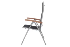 Online Victoria Klappstuhl, silber/schwarz, Alu/Textilene, 64 x 58 x 110 cm, zertifiziertes Material, FSC®-zertifiziertes Produkt Aluminium-Gartenmöbel|Gartenstühle & Gartensessel